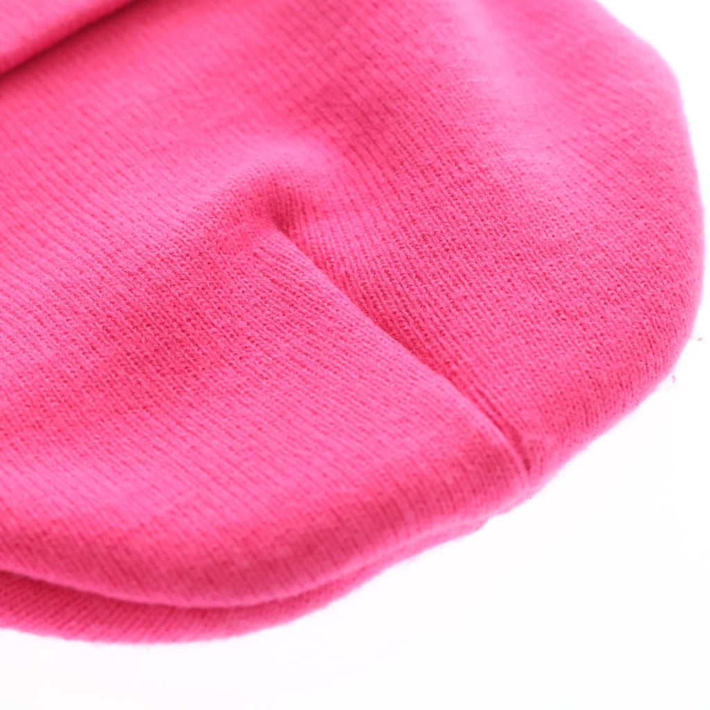 CHROME HEARTS(クロムハーツ) Cemetery Cross Beanie Neon Pink セメタリークロスパッチ ビーニー ニット帽 ピンク