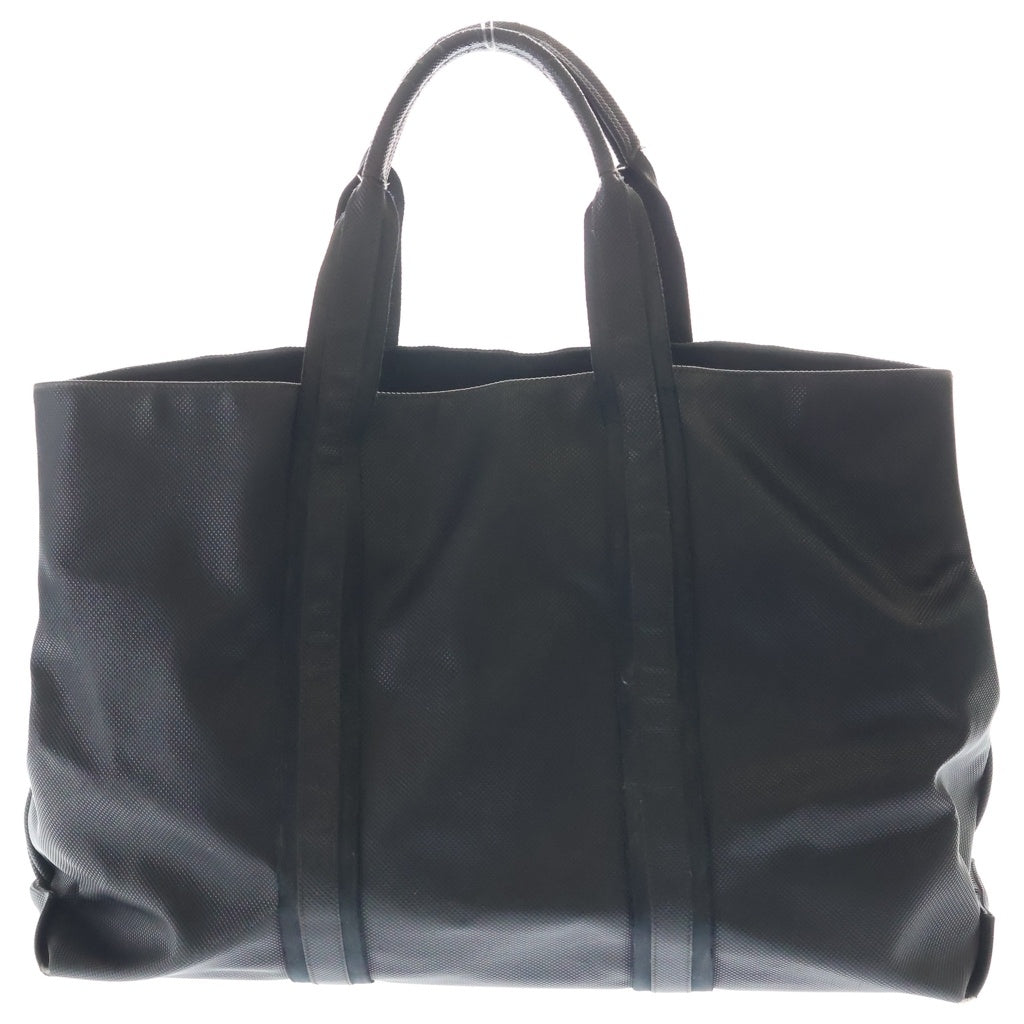 BOTTEGA VENETA(ボッテガヴェネタ) マルコポーロ PVCレザー キャンバスハンドル ハンドトートバッグ ブラック