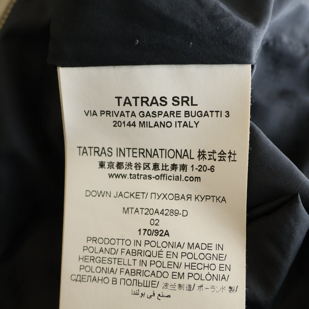 TATRAS(タトラス) 袖ロゴワッペン ウール ダウンジャケット ブラック MTAT20A4289-D