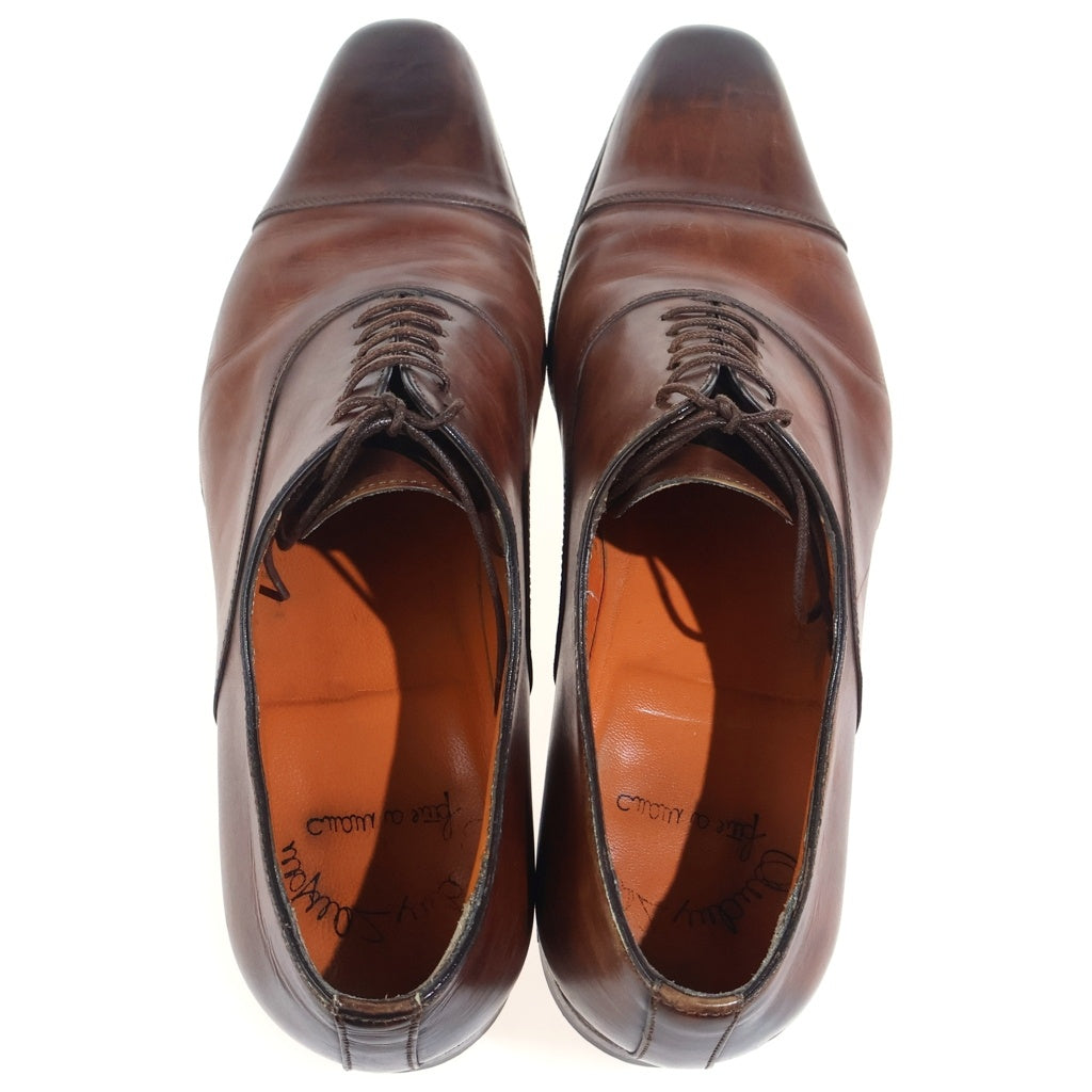 Santoni(サントーニ) ストレートチップ プレーントゥ レザー レースアップシューズ 15004