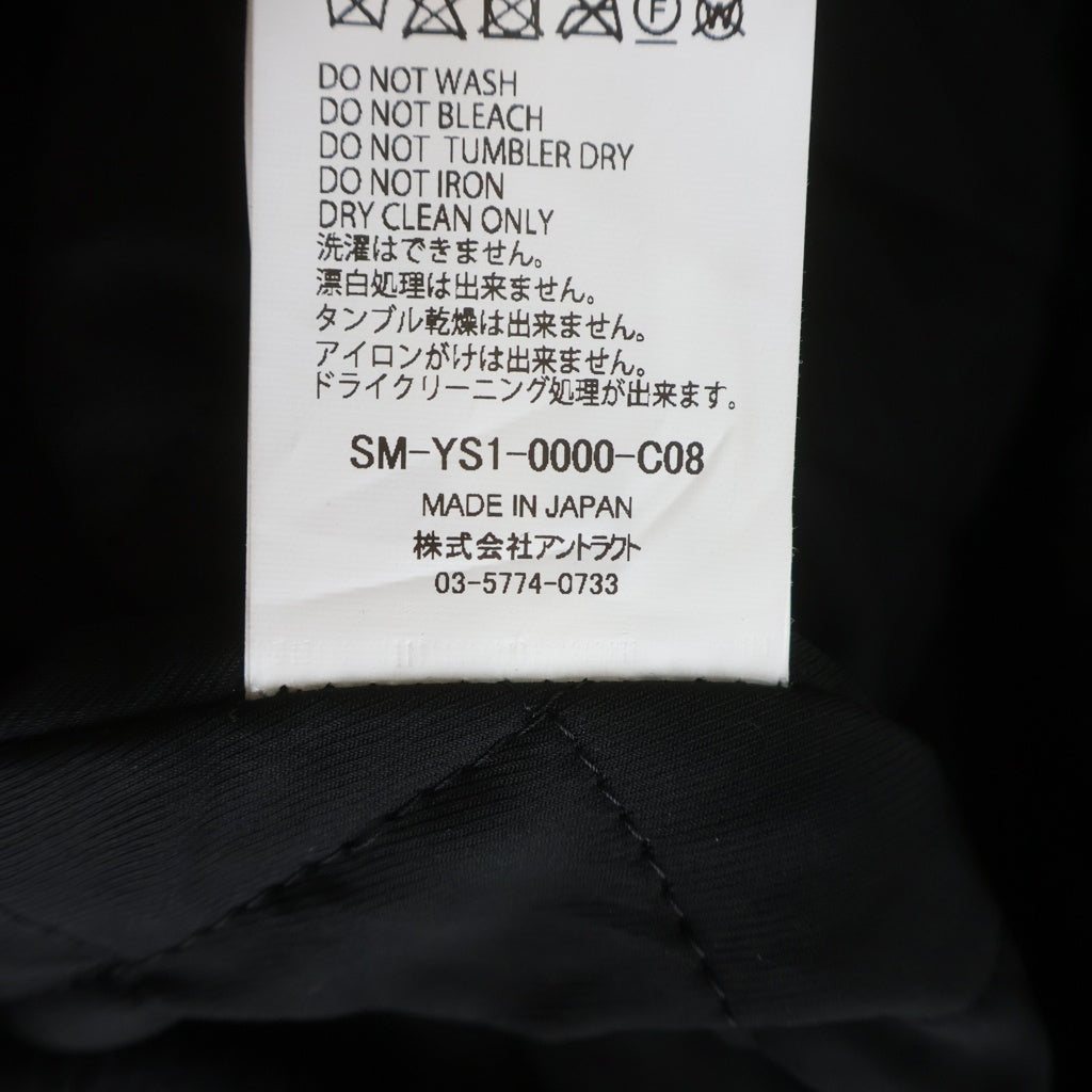 SAINT MICHAEL(セントマイケル) CP_VARSITY JAT スマイル刺繍スタジアムジャケット ブラック SM-YS1-0000-C08