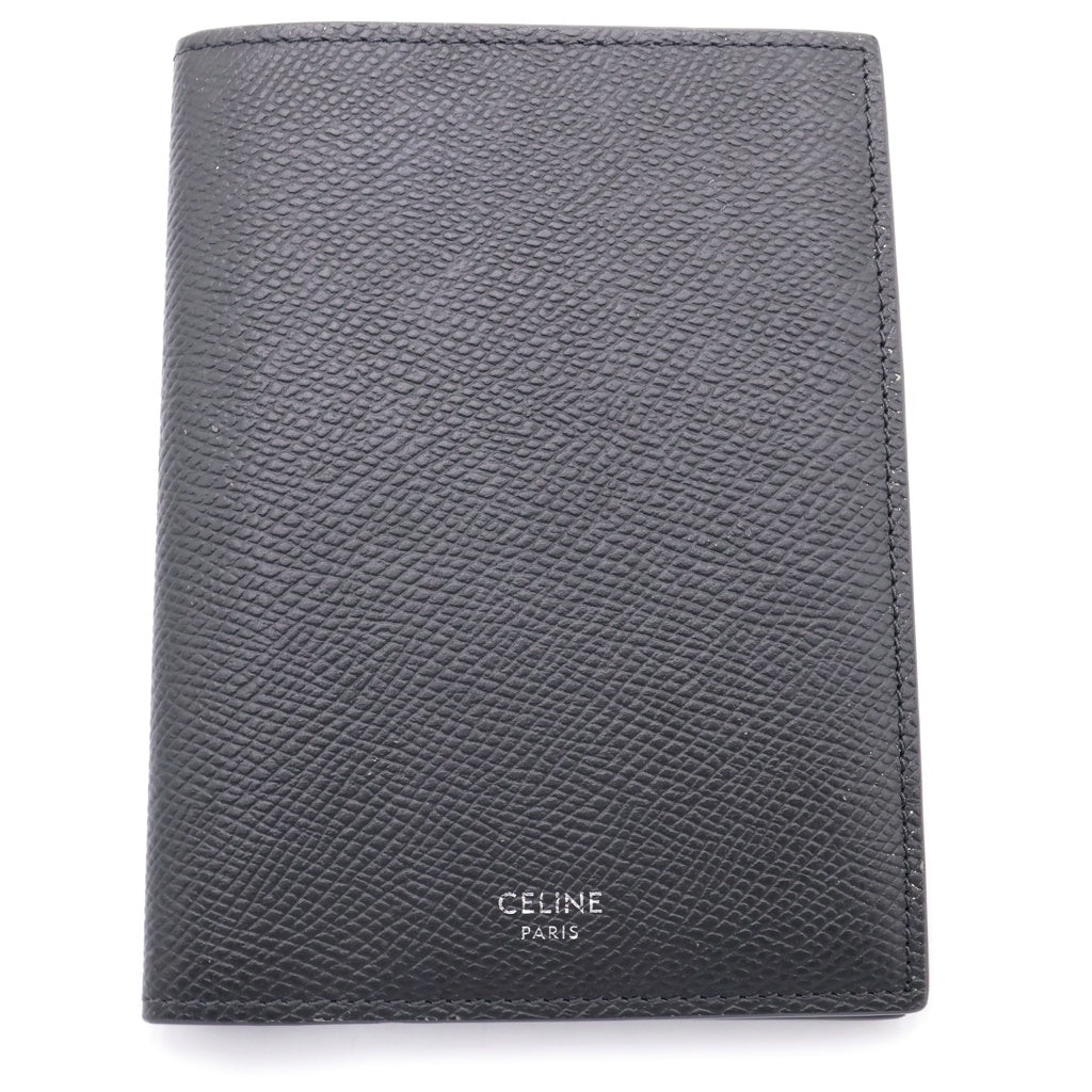 CELINE(セリーヌ) フロントロゴ レザー パスポートケース グレー