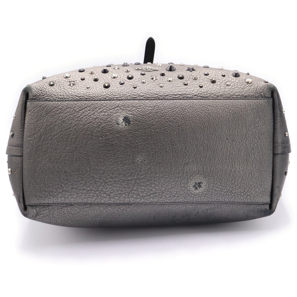 COACH(コーチ) スタースタッズ レザーハンドトートバッグ シルバー 59504 レディース