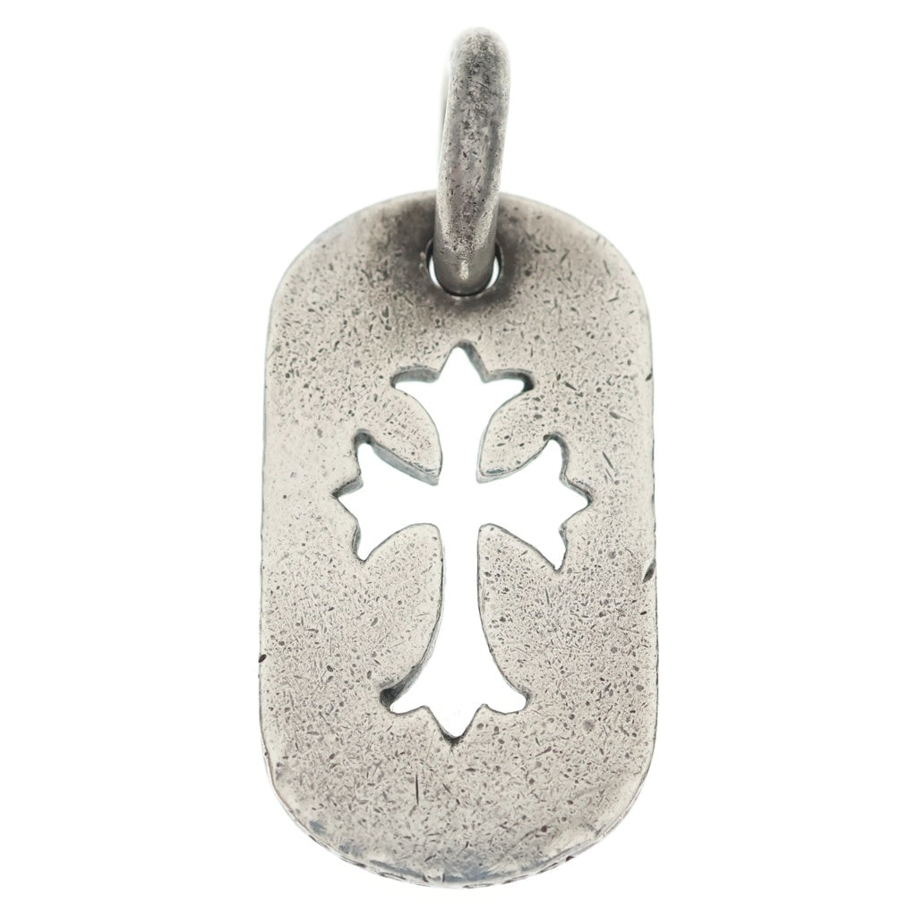 CHROME HEARTS(クロムハーツ) D TAG SML CO CRS 青山限定 カットアウトクロス ドッグタグ スモール ペンダントトップ シルバー