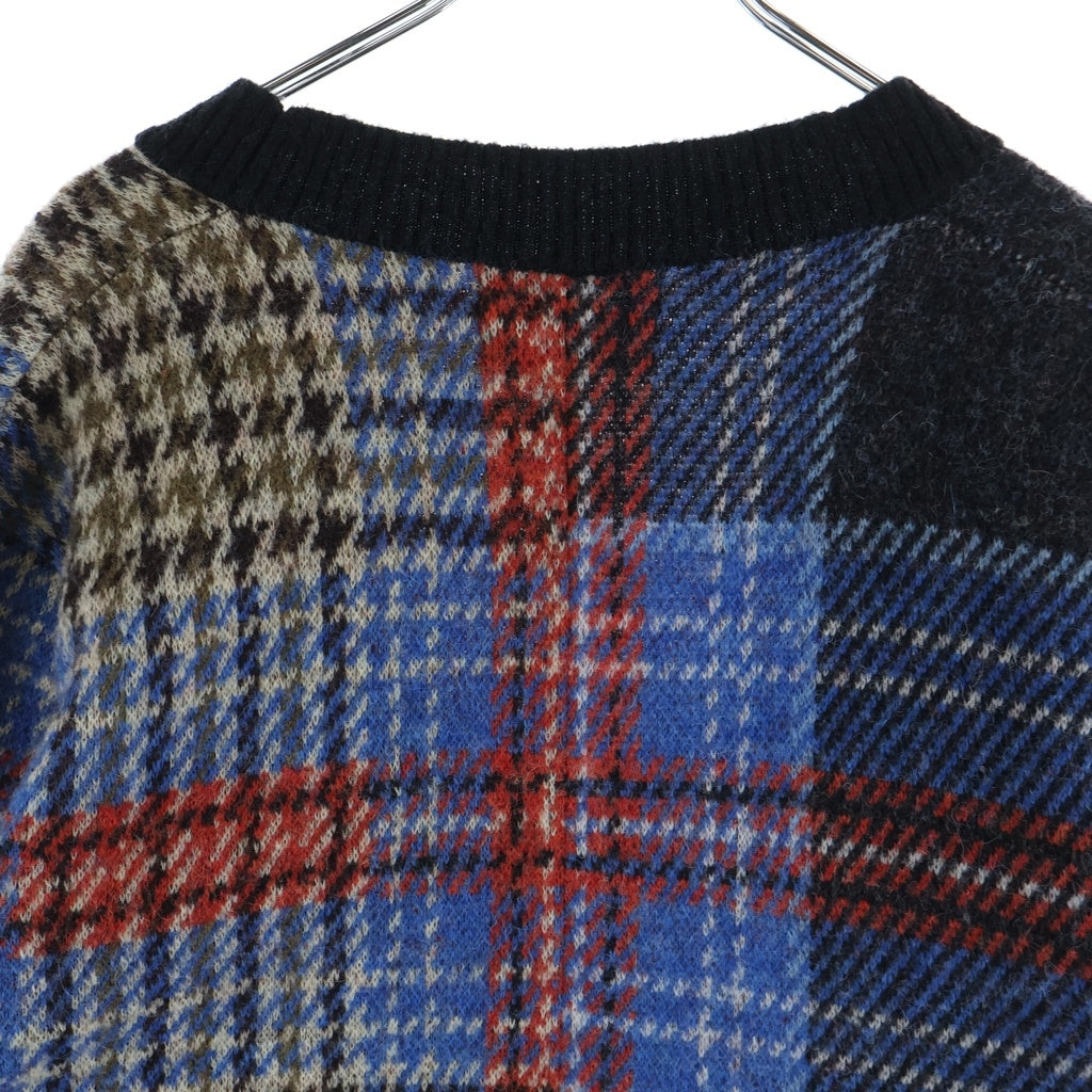 FRED PERRY(フレッドペリー) ×Charles Jeffrey LOVERBOY ×チャールズジェフリーラバーボーイ ウール混チェックカーディガン マルチカラー