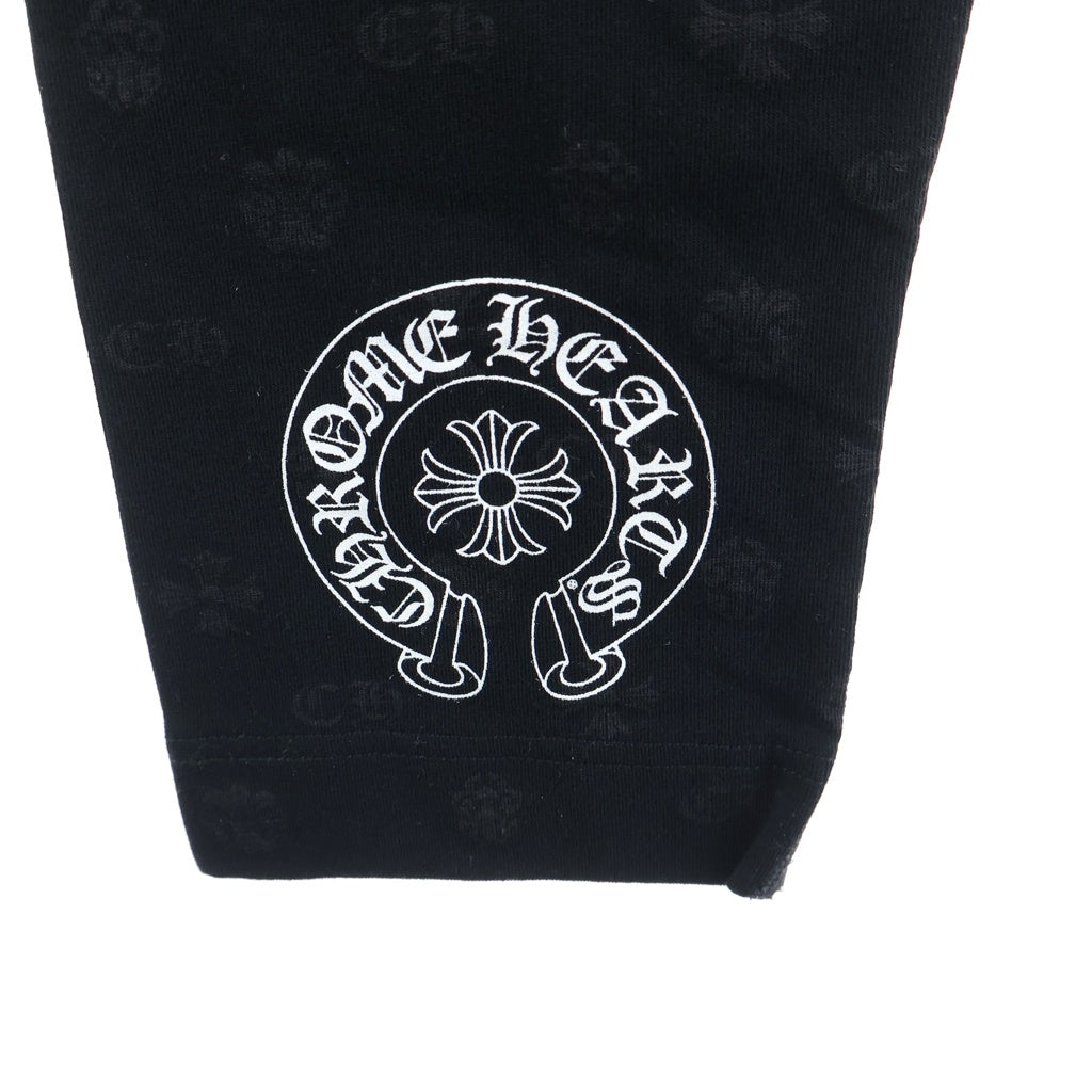 CHROME HEARTS(クロムハーツ) マルチロゴ 総柄 ホースシュープリント レギンスロングパンツ レディーズ ブラック レディース