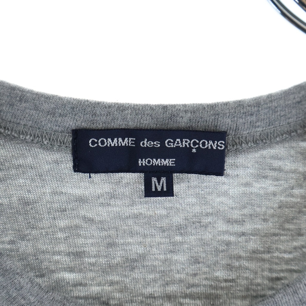 COMME des GARCONS HOMME(コムデギャルソンオム) 09AW パッチワークデザイン クルーネック長袖Tシャツカットソー グレー HD-T109