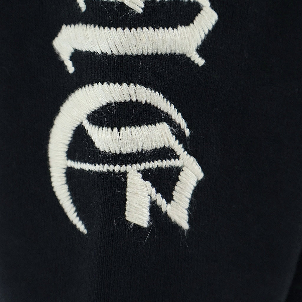 CHROME HEARTS(クロムハーツ) Y NOT SLO RIDE ワイノット スロースライド CH刺繍 ハーフジップ スウェットトレーナー ブラック