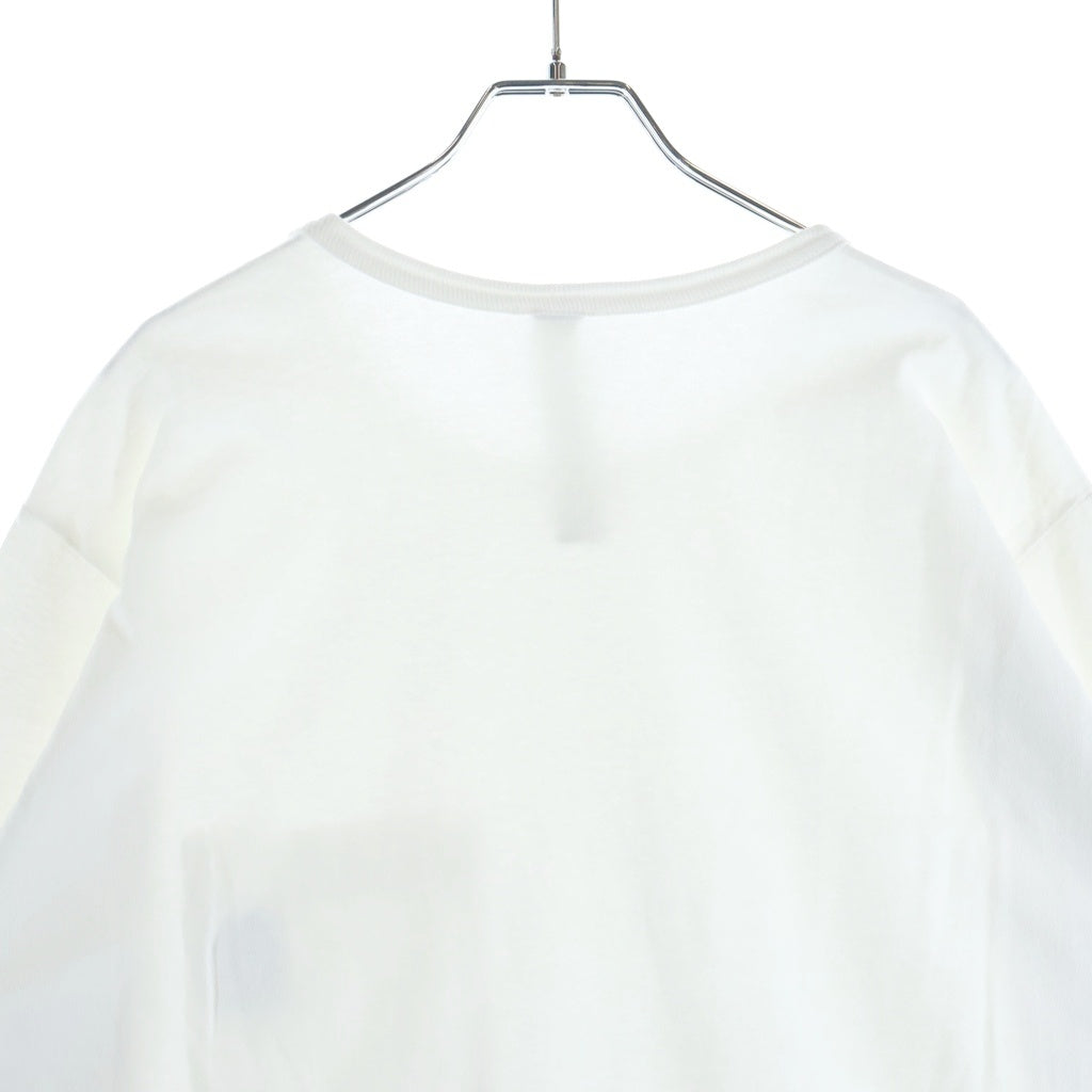CHROME HEARTS(クロムハーツ) Y NOT VERTICAL LOGO L/S ワイノット ヴァーティカルロゴ クルーネック長袖Tシャツカットソー ホワイト