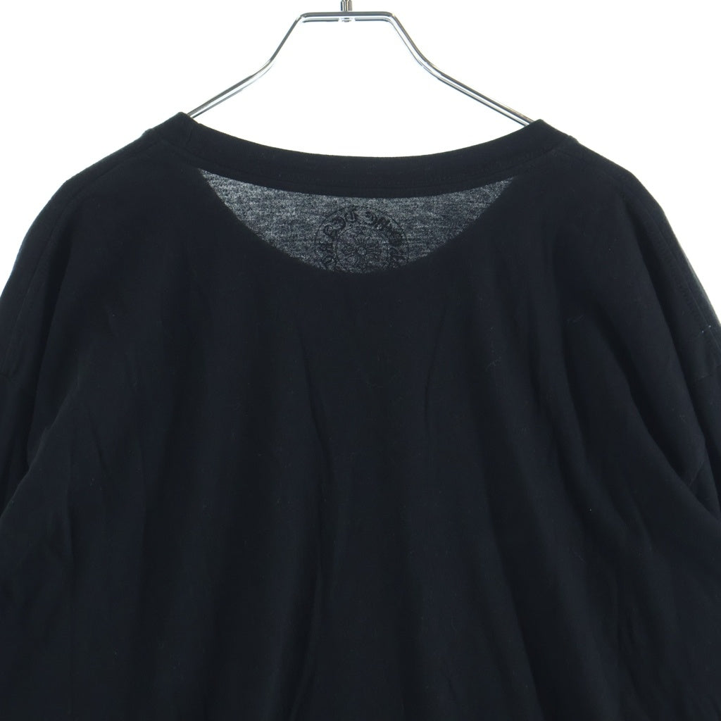 CHROME HEARTS(クロムハーツ) Neck Logo L/S ネックロゴ クルーネック長袖Tシャツカットソー ブラック/ブルー