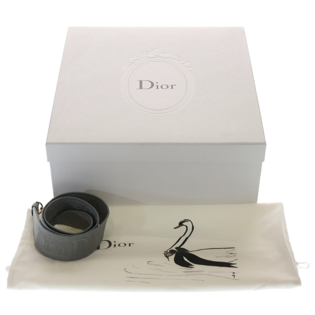 Christian Dior(クリスチャンディオール) D-Lite カナージュ エンブロイダリー キャンバス 2WAY サッチェルバッグ グレー レディース