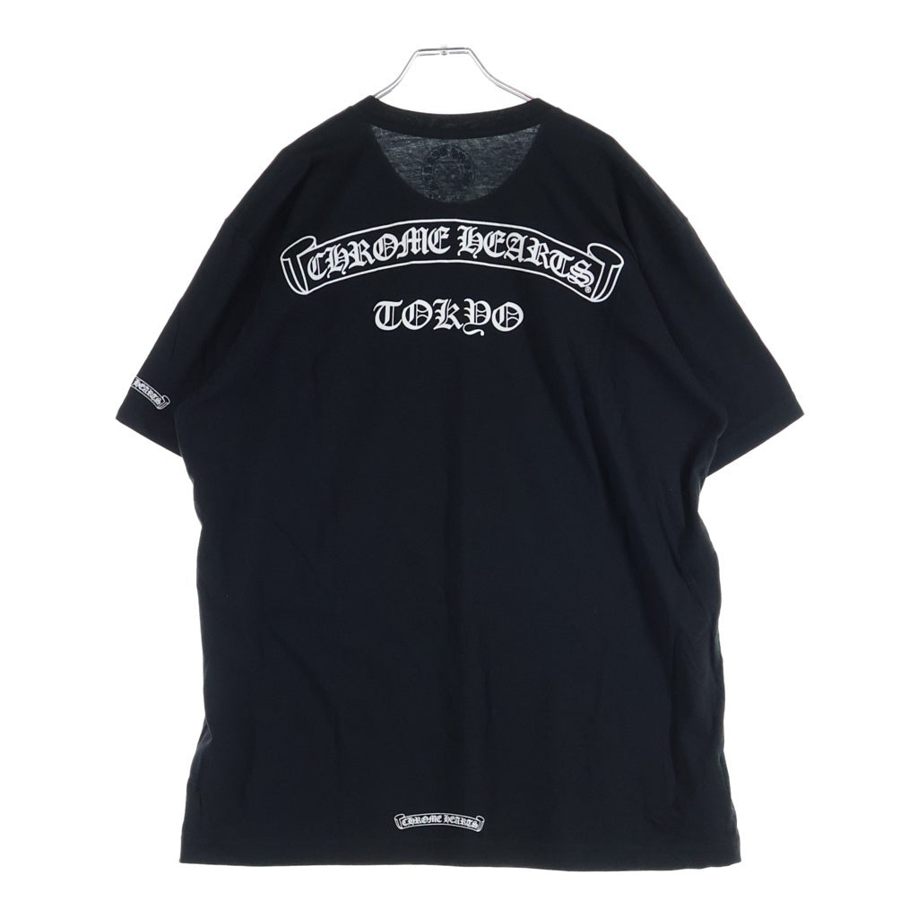CHROME HEARTS(クロムハーツ) CH S/S T-SHIRT LTD TOKYO 東京限定 スクロールラベルプリント クルーネック半袖Tシャツカットソー ブラック