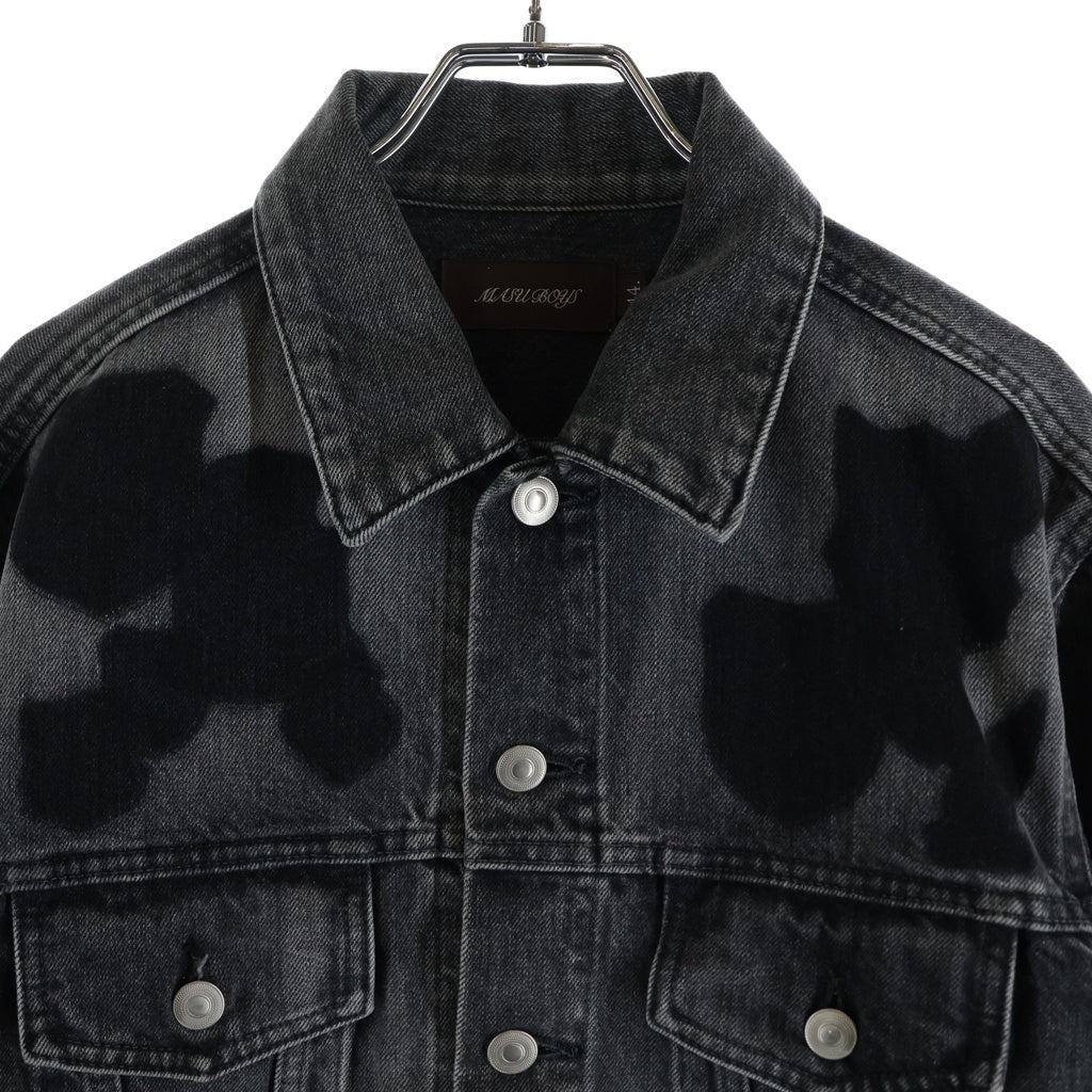 MASU(エムエーエスユー) 25SS EMBLEM DENIM JACKET エンブレムデニムジャケット ブラック B25K6BL001