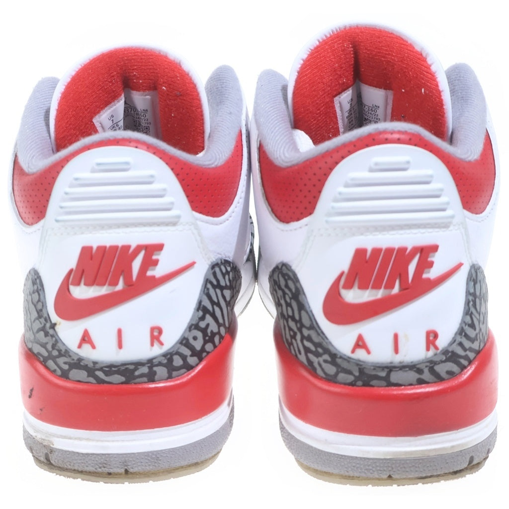 NIKE(ナイキ) AIR JORDAN 3 RETRO エアジョーダン 3 レトロ ファイヤーレッド ハイカットスニーカー ホワイト/レッド US7/25cm DN3707-160