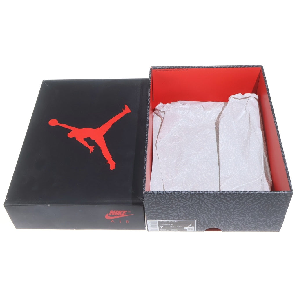 NIKE(ナイキ) AIR JORDAN 3 RETRO エアジョーダン 3 レトロ ファイヤーレッド ハイカットスニーカー ホワイト/レッド US7/25cm DN3707-160