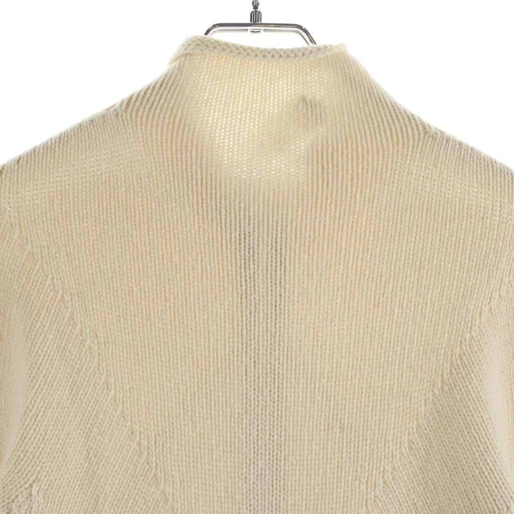 S MAX MARA(エス マックスマーラ) ヴァージンウール カシミヤ混 ジップアップケーブルニット レディース アイボリー