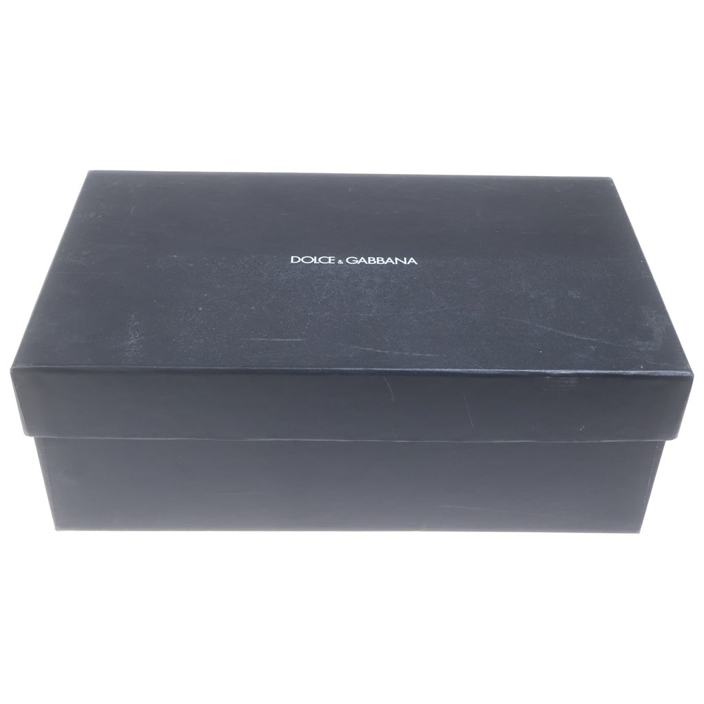 DOLCE & GABBANA(ドルチェアンドガッバーナ) Floral Strap Heels フラワー ストラップ スウェード ヒールパンプス レディース ブラック