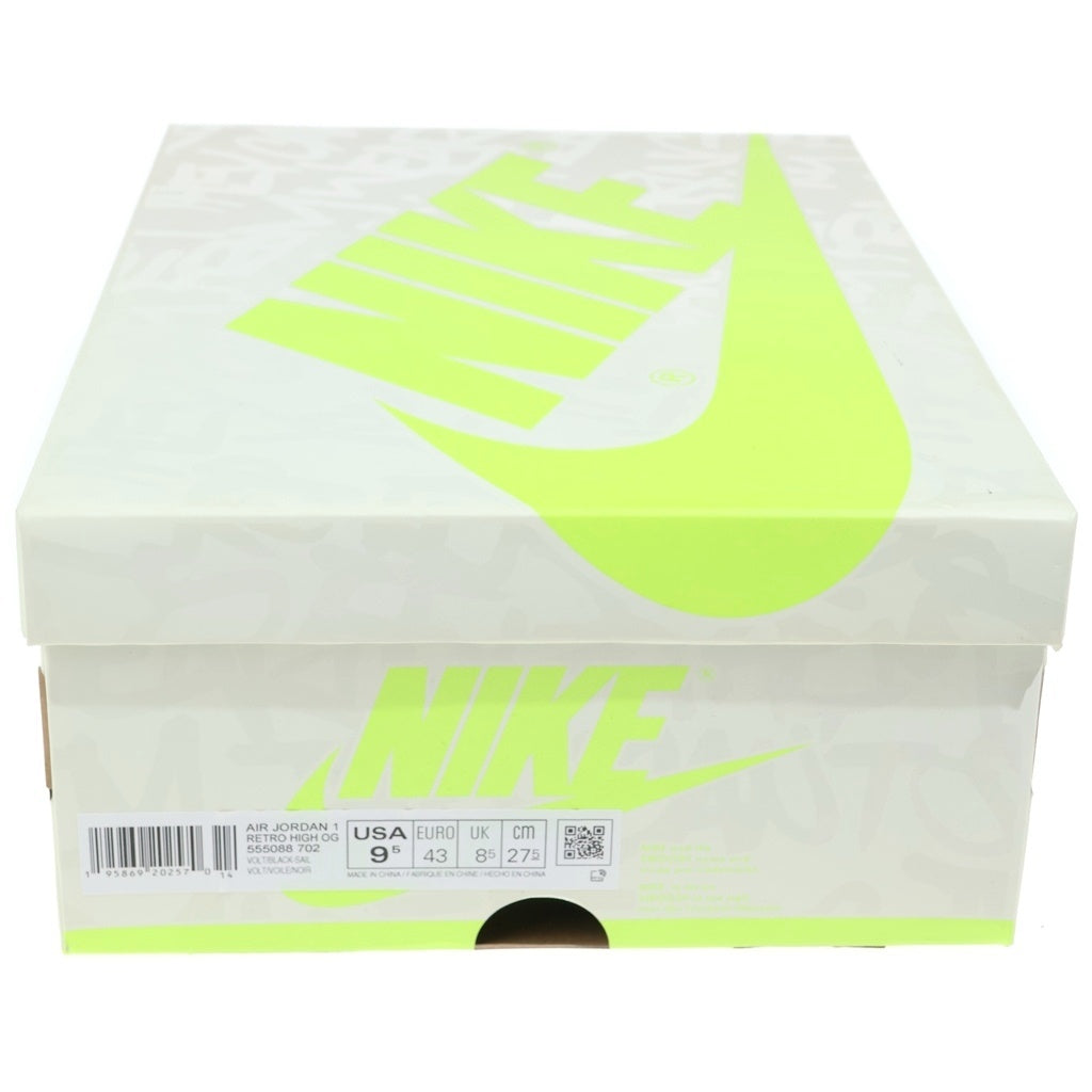 NIKE(ナイキ) Air Jordan 1 High OG Volt Visionaire エアジョーダン1 ハイ OG ボルト ヴィジョネア ハイカットスニーカー US9.5/27.5cm イエロー 555088-702