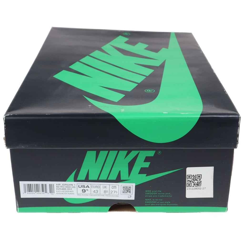 NIKE(ナイキ) Air Jordan 1 Retro High OG Celtics Black and Lucky Green エアジョーダン1 レトロ ハイ OG ハイカットスニーカー US9.5/27.5cm DZ5485-031