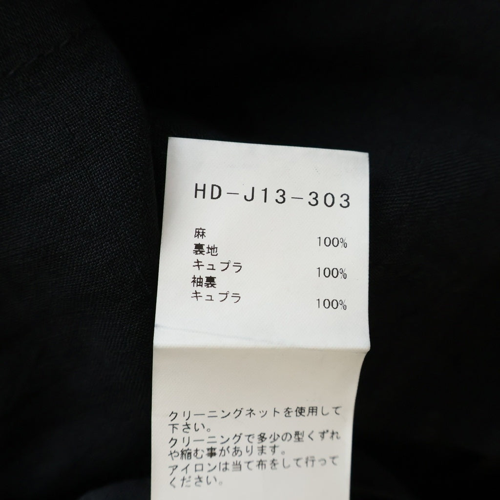 Yohji Yamamoto POUR HOMME(ヨウジヤマモト プールオム) 21SS LINEN ddw PRINT SINGLE JACKET リネンプリント シングルテーラードジャケット ブラック HD-J13-303