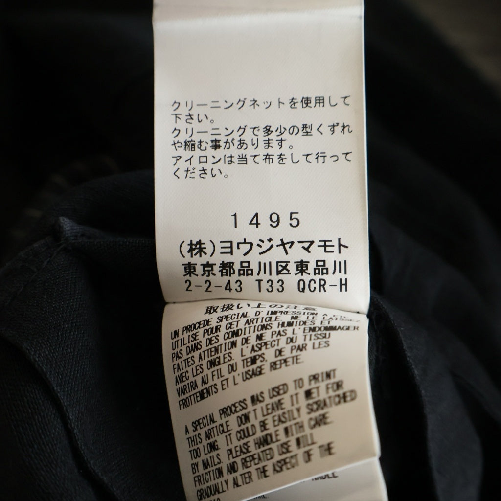 Yohji Yamamoto POUR HOMME(ヨウジヤマモト プールオム) 21SS LINEN ddw PRINT SINGLE JACKET リネンプリント シングルテーラードジャケット ブラック HD-J13-303