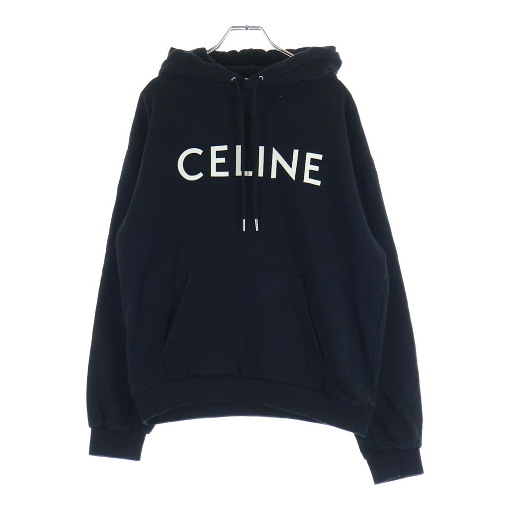 CELINE(セリーヌ) ルーズ フロントロゴプリント プルオーバーパーカー ブラック 2Y321670Q