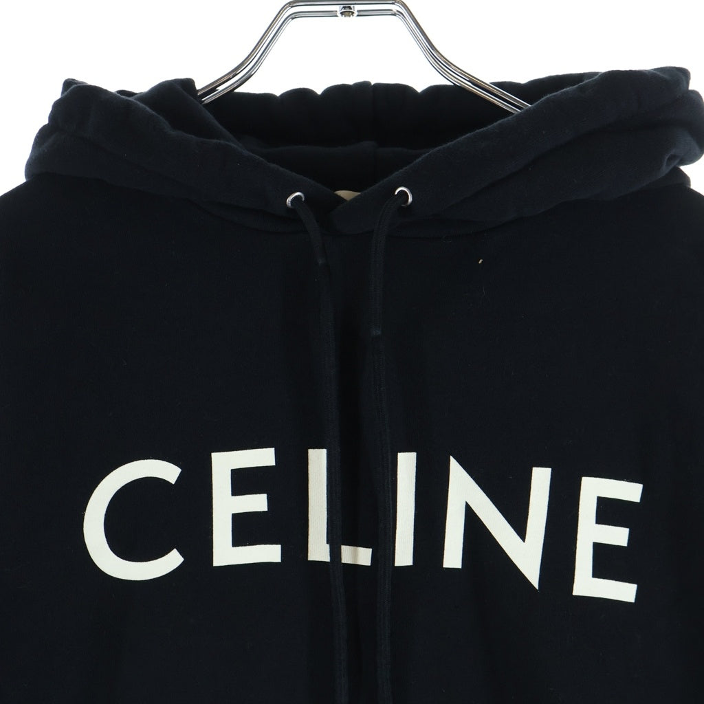CELINE(セリーヌ) ルーズ フロントロゴプリント プルオーバーパーカー ブラック 2Y321670Q