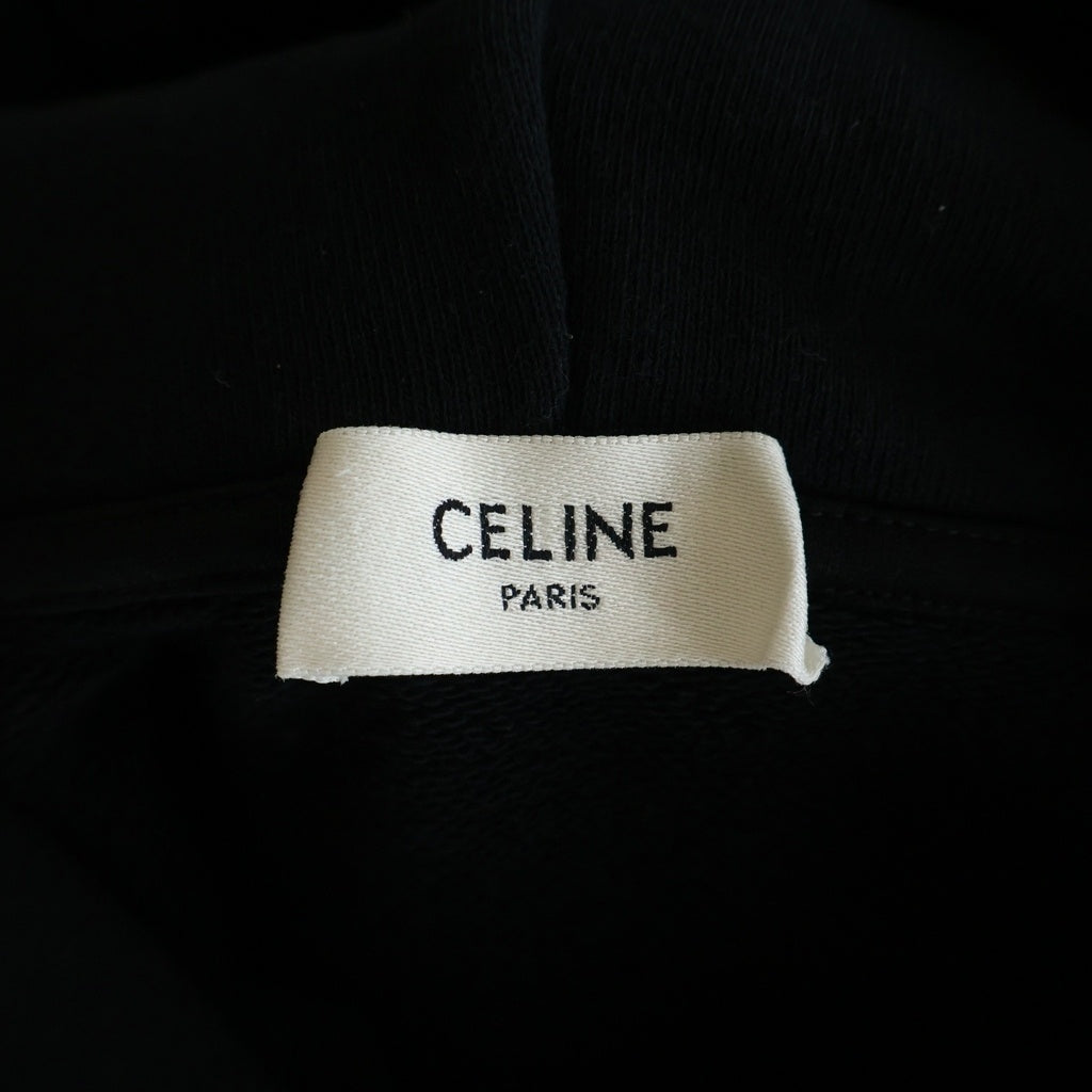 CELINE(セリーヌ) ルーズ フロントロゴプリント プルオーバーパーカー ブラック 2Y321670Q