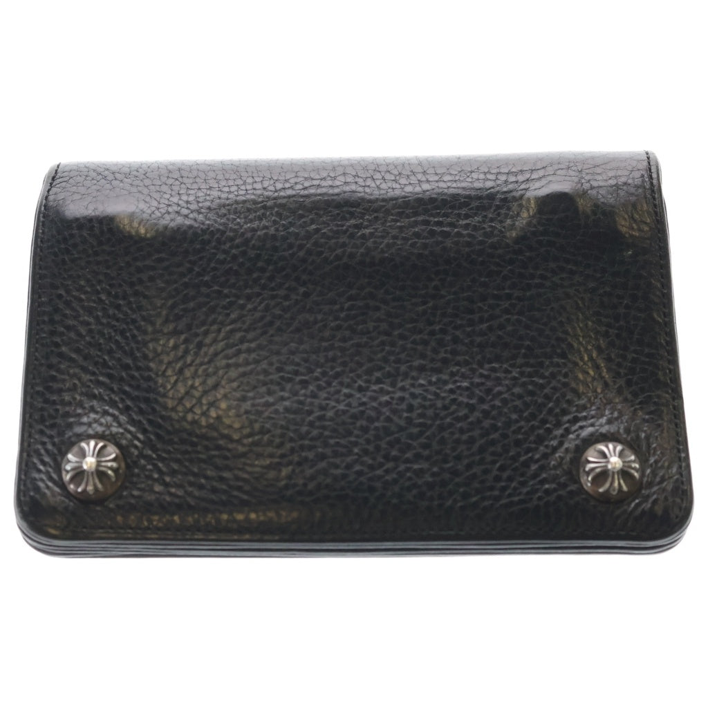 CHROME HEARTS(クロムハーツ) 2ZIP 2ジップ クロスボールボタンレザーウォレット 財布 ブラック