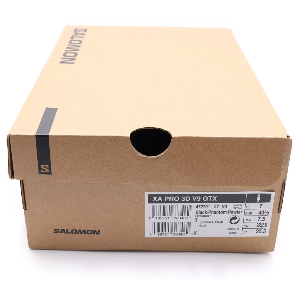 SALOMON(サロモン) XA PRO 3D V9 GORE-TEX ゴアテックス ローカットスニーカー ブラック 472701