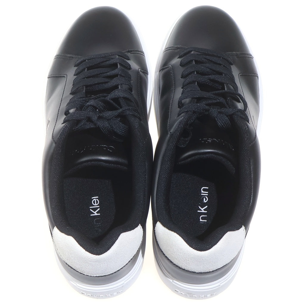 Calvin Klein(カルバンクライン) ロゴ型押し クラシックレザーコート ローカットスニーカー US9/26.5cm ブラック YM01435 YM01435 箱