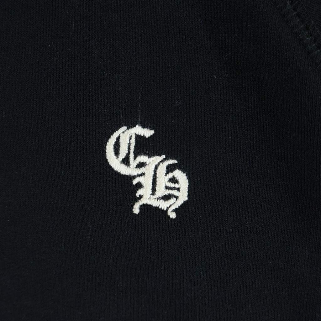 CHROME HEARTS(クロムハーツ) Y NOT SLO RIDE 胸CHロゴ刺繍 クルーネック半袖スウェットTシャツ ブラック