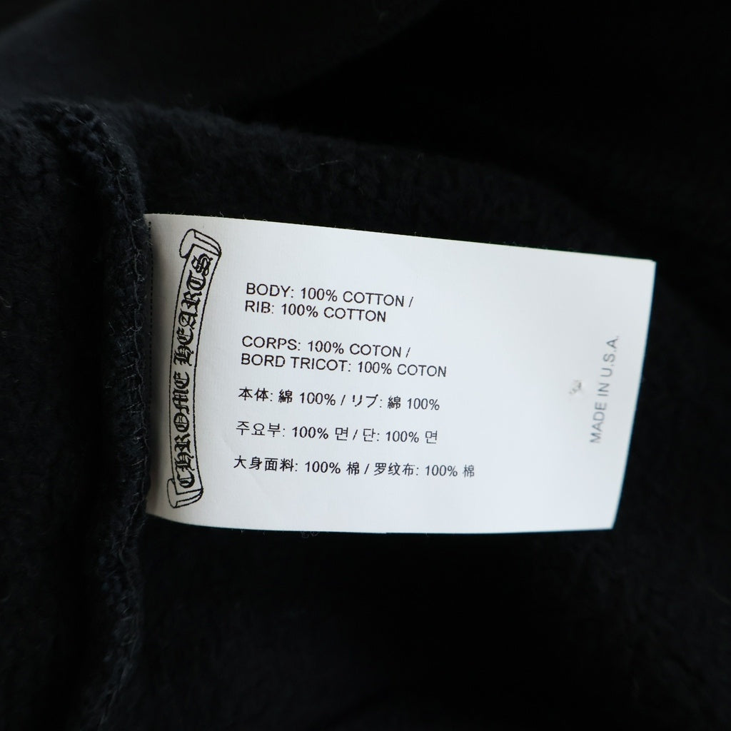 CHROME HEARTS(クロムハーツ) Y NOT SLO RIDE 胸CHロゴ刺繍 クルーネック半袖スウェットTシャツ ブラック