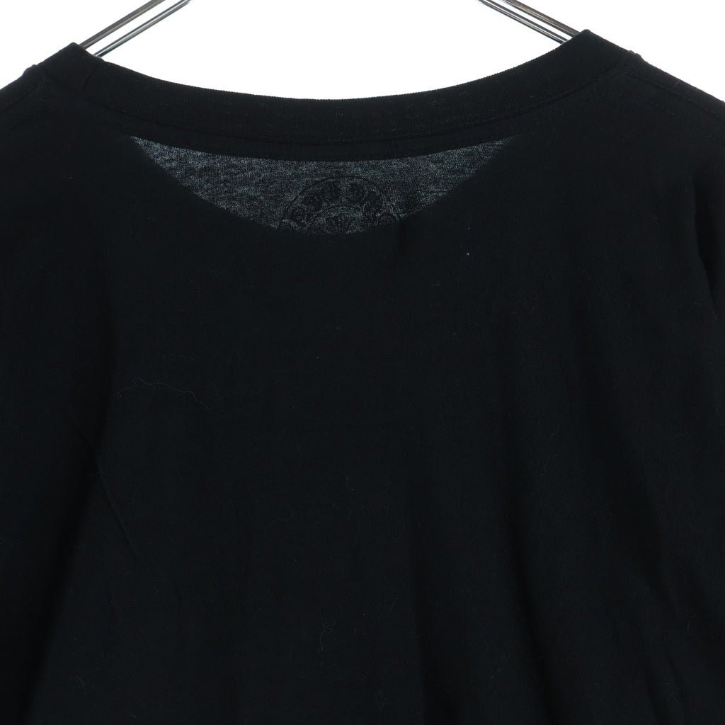 CHROME HEARTS(クロムハーツ) Neck Logo L/S T-Shirt ネックロゴクルーネック長袖Tシャツカットソー ブラック