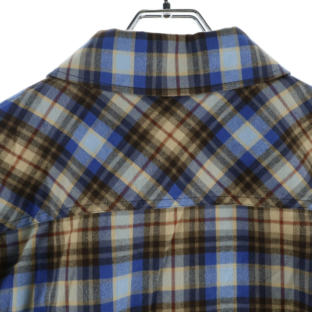 MONCLER(モンクレール) CAMICIA カミーチャ 胸ロゴプリント ボタンダウン長袖シャツ マルチカラー H20912F00003 M2359