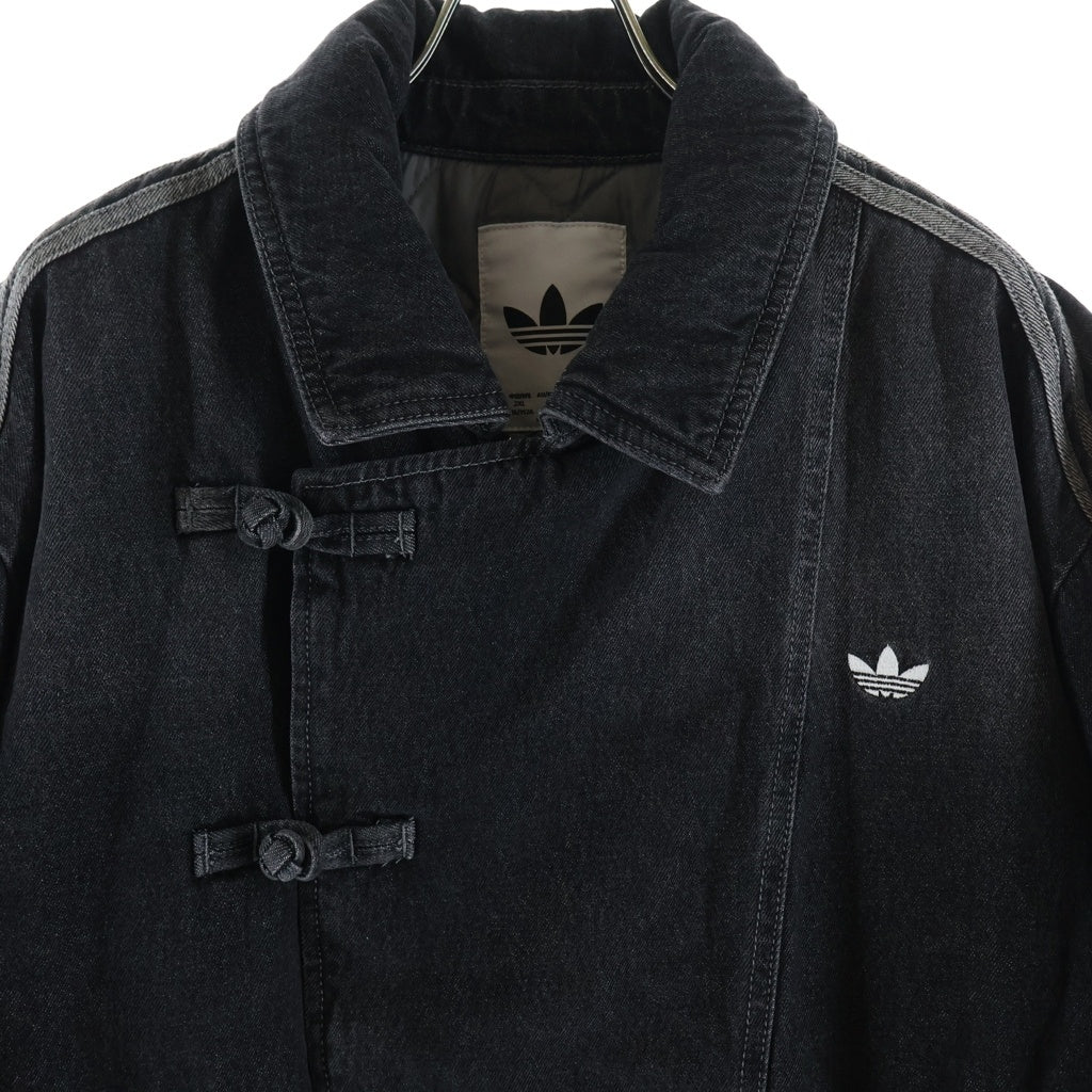 adidas(アディダス) New Year Pad Jacket ニューイヤー サイドライン中綿ジップアップデニムジャケット ブラック -