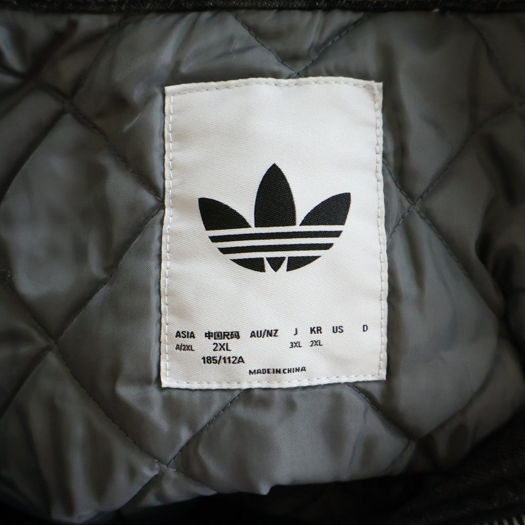 adidas(アディダス) New Year Pad Jacket ニューイヤー サイドライン中綿ジップアップデニムジャケット ブラック -