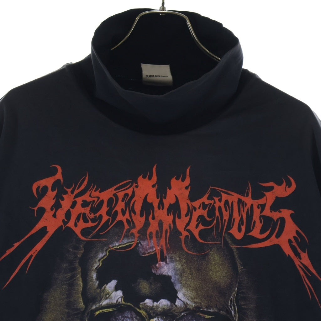 VETEMENTS(ヴェトモン) 16AW Skull Layered T-Shirts Dress スカルレイヤード 長袖Tシャツドレス ブラック WF17DR4
