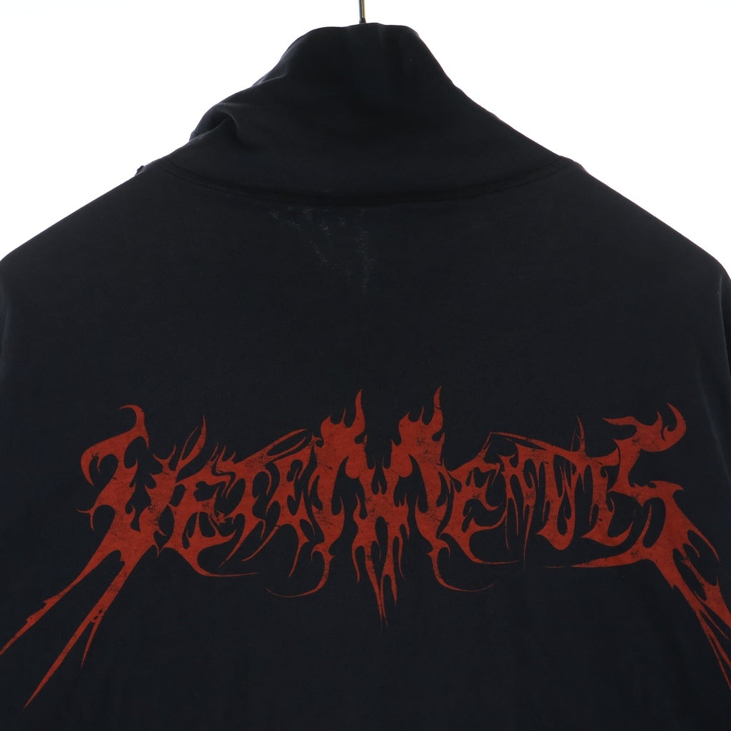 VETEMENTS(ヴェトモン) 16AW Skull Layered T-Shirts Dress スカルレイヤード 長袖Tシャツドレス ブラック WF17DR4