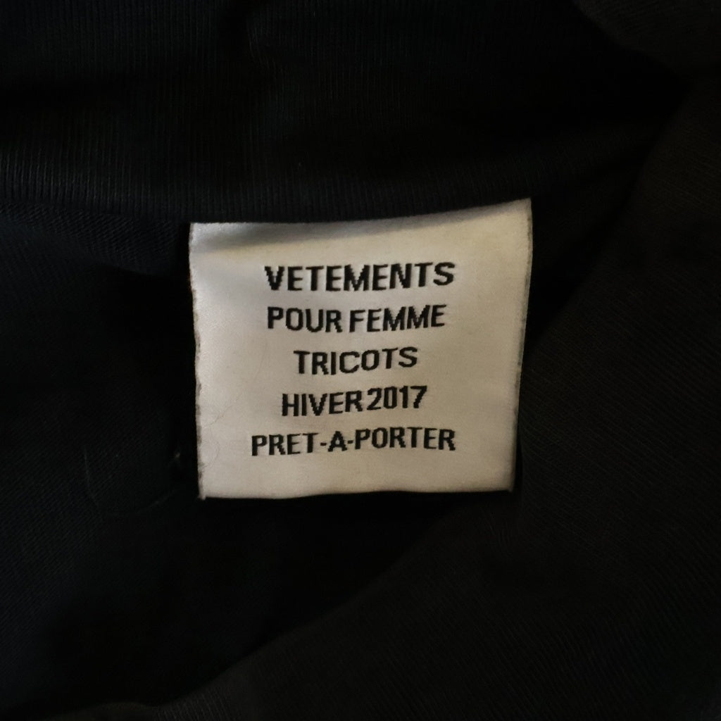 VETEMENTS(ヴェトモン) 16AW Skull Layered T-Shirts Dress スカルレイヤード 長袖Tシャツドレス ブラック WF17DR4