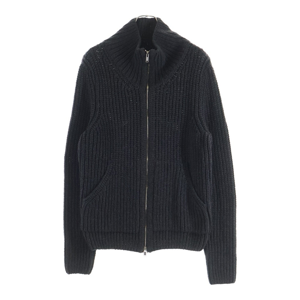 KRIS VAN ASSCHE(クリス ヴァン アッシュ) ハイネックジップアップ ケーブルニット ブラウン 122KN0126