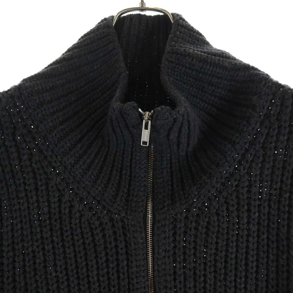 KRIS VAN ASSCHE(クリス ヴァン アッシュ) ハイネックジップアップ ケーブルニット ブラウン 122KN0126