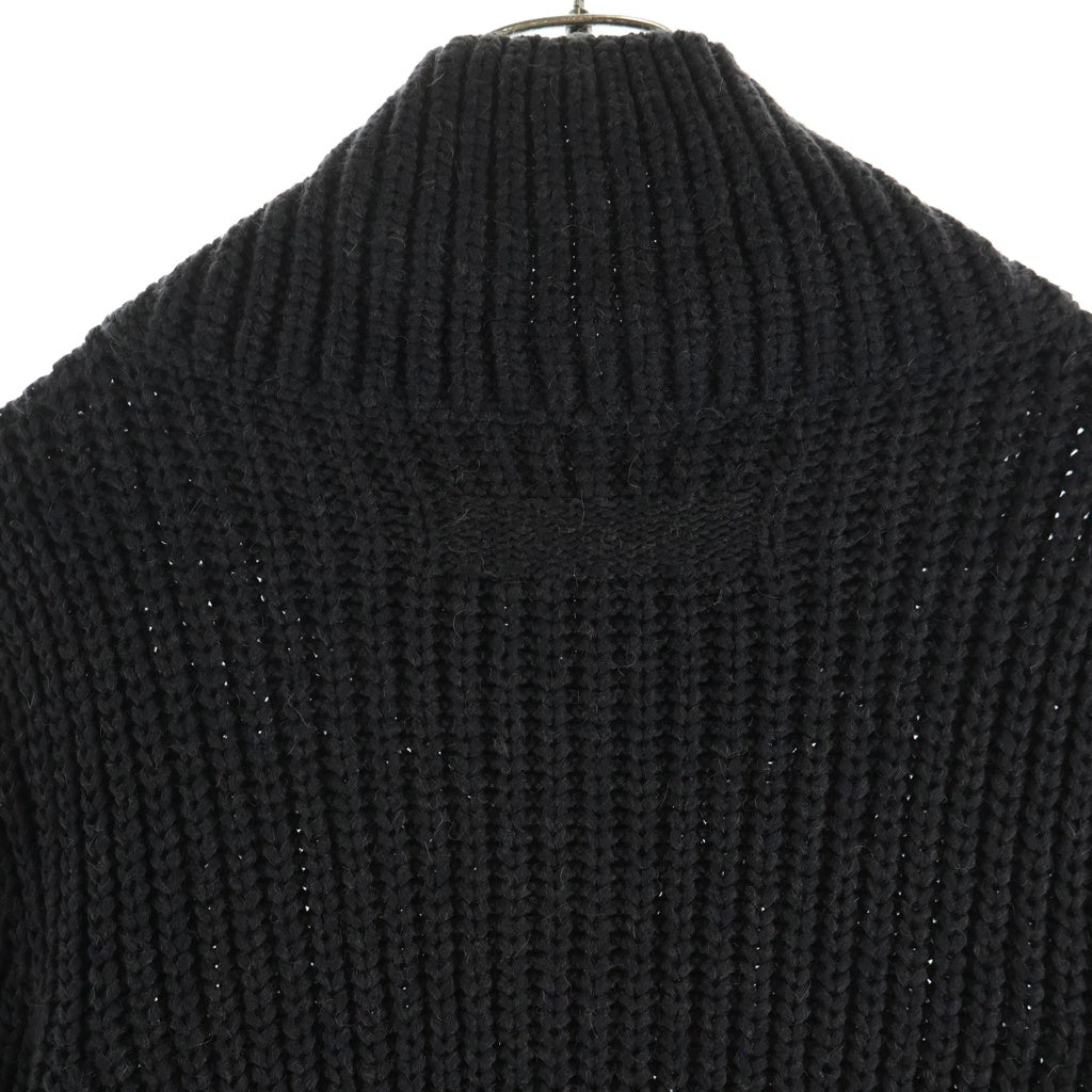 KRIS VAN ASSCHE(クリス ヴァン アッシュ) ハイネックジップアップ ケーブルニット ブラウン 122KN0126