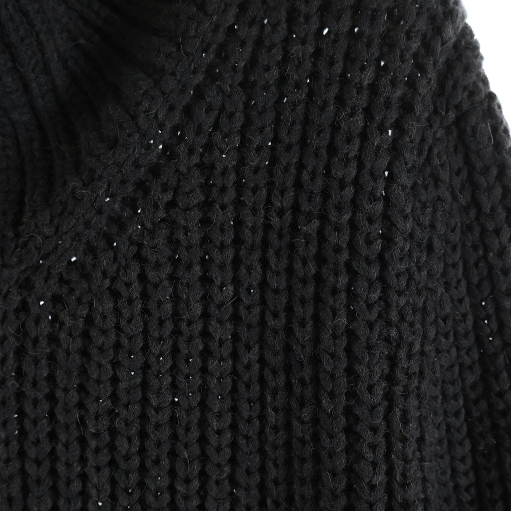 KRIS VAN ASSCHE(クリス ヴァン アッシュ) ハイネックジップアップ ケーブルニット ブラウン 122KN0126