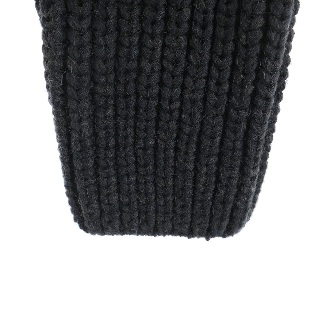 KRIS VAN ASSCHE(クリス ヴァン アッシュ) ハイネックジップアップ ケーブルニット ブラウン 122KN0126