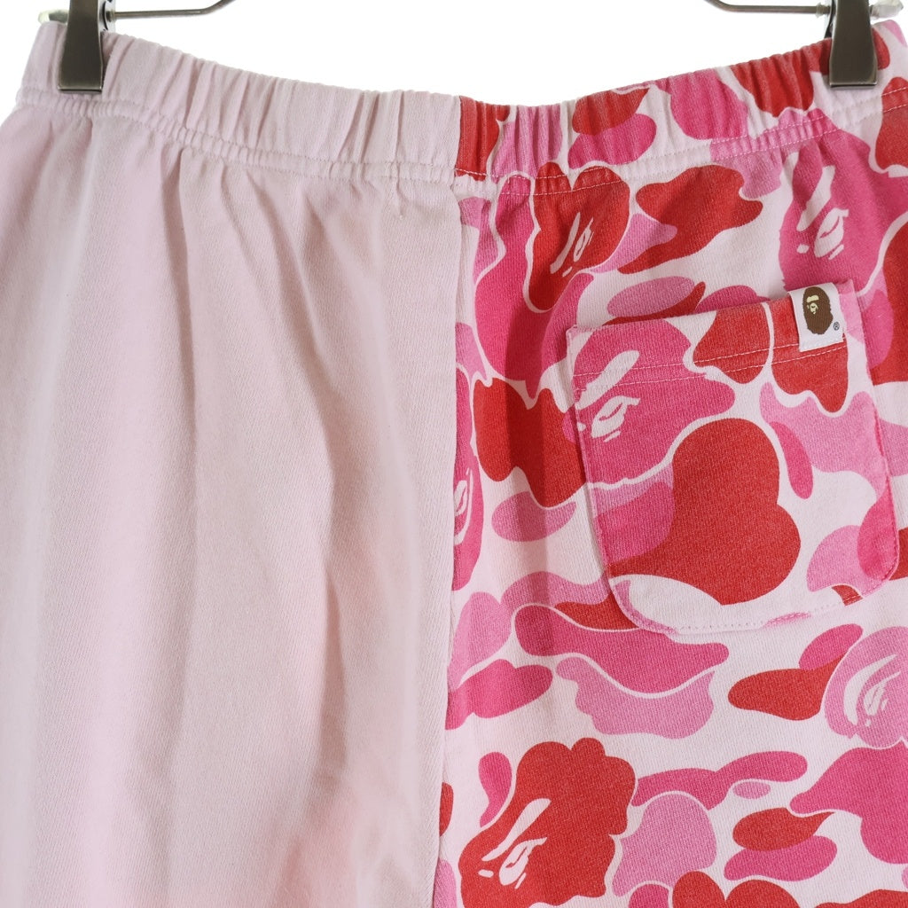 A BATHING APE(アベイシングエイプ) ABC CAMO SHARK SWEAT PANTS ABCカモ シャーク スウェットパンツ レディース ピンク 1M30-252-301