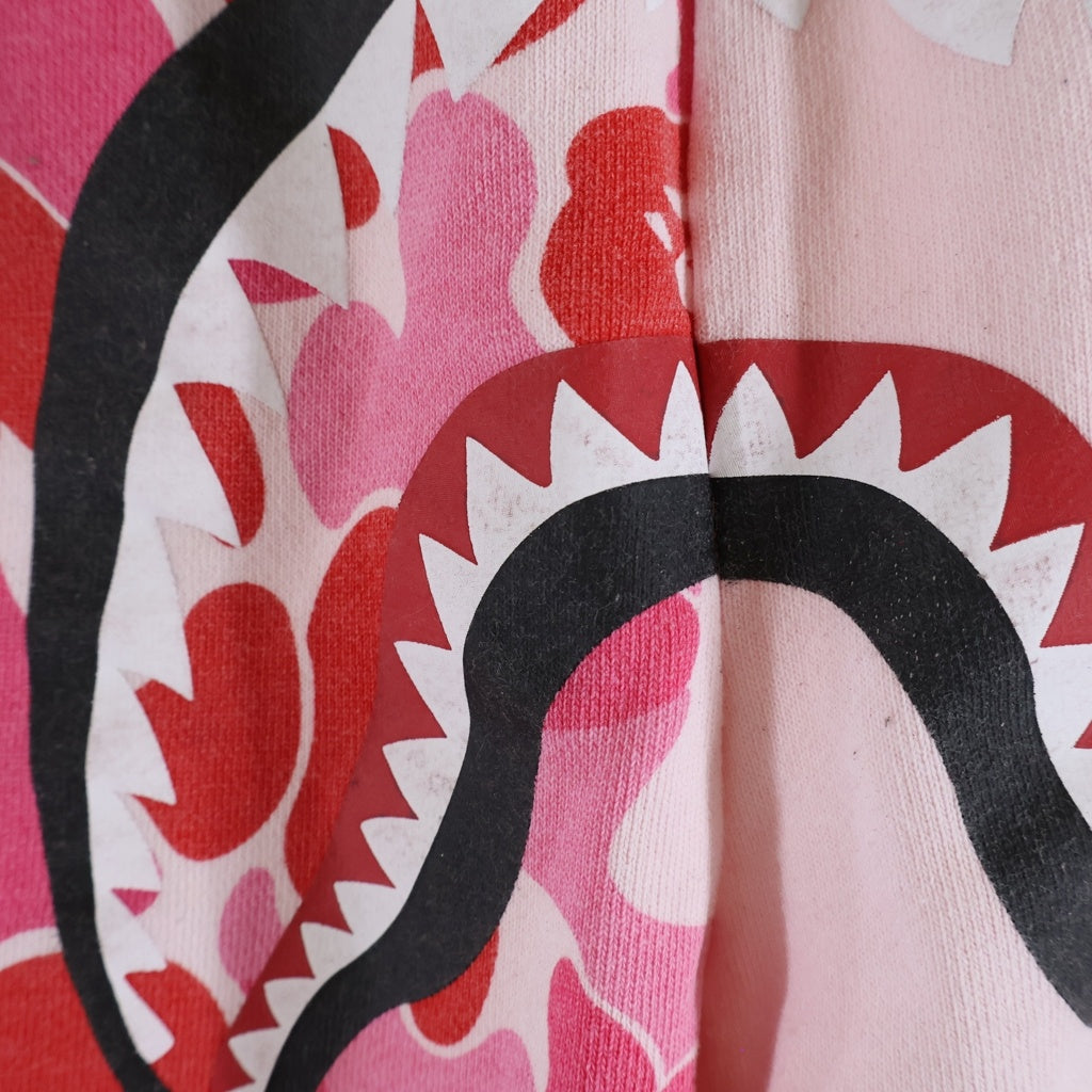 A BATHING APE(アベイシングエイプ) ABC CAMO SHARK SWEAT PANTS ABCカモ シャーク スウェットパンツ レディース ピンク 1M30-252-301