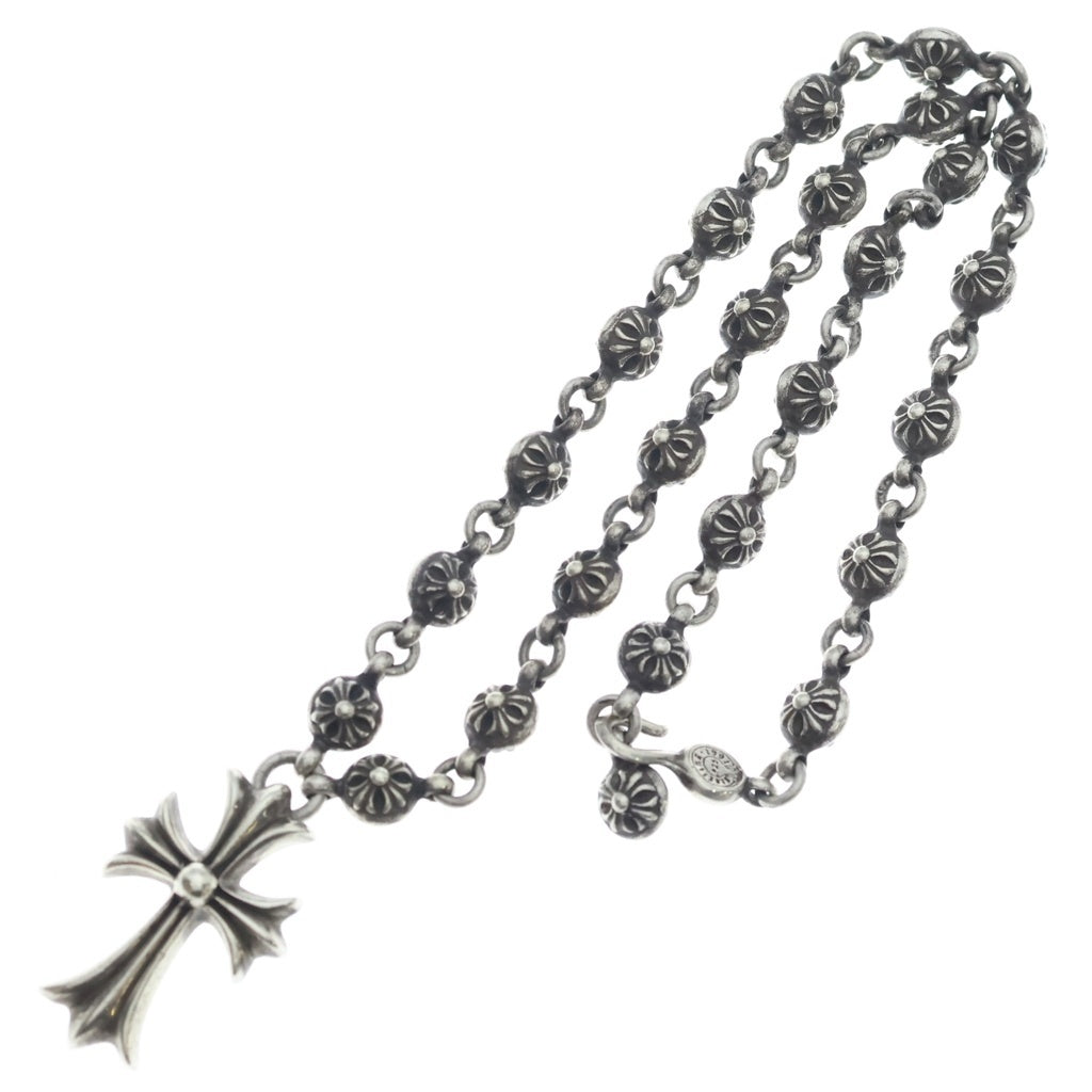 CHROME HEARTS(クロムハーツ) #1 CRSBL CHN SML CH CRS クロスボールチェーン スモールCHクロス ネックレス シルバー BCA193