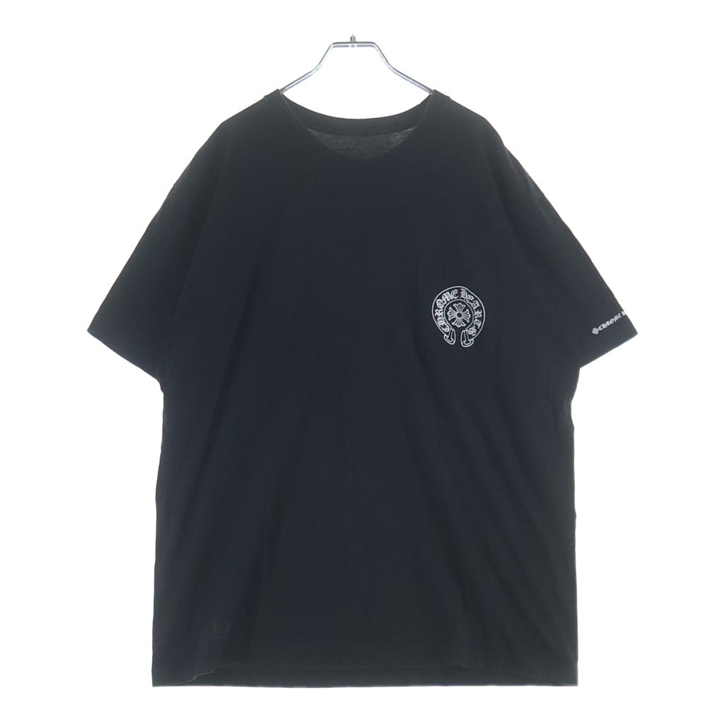 CHROME HEARTS(クロムハーツ) HORSESHOE S/S TEE BLACK ホースシュープリント クルーネック半袖Tシャツカットソー ブラック