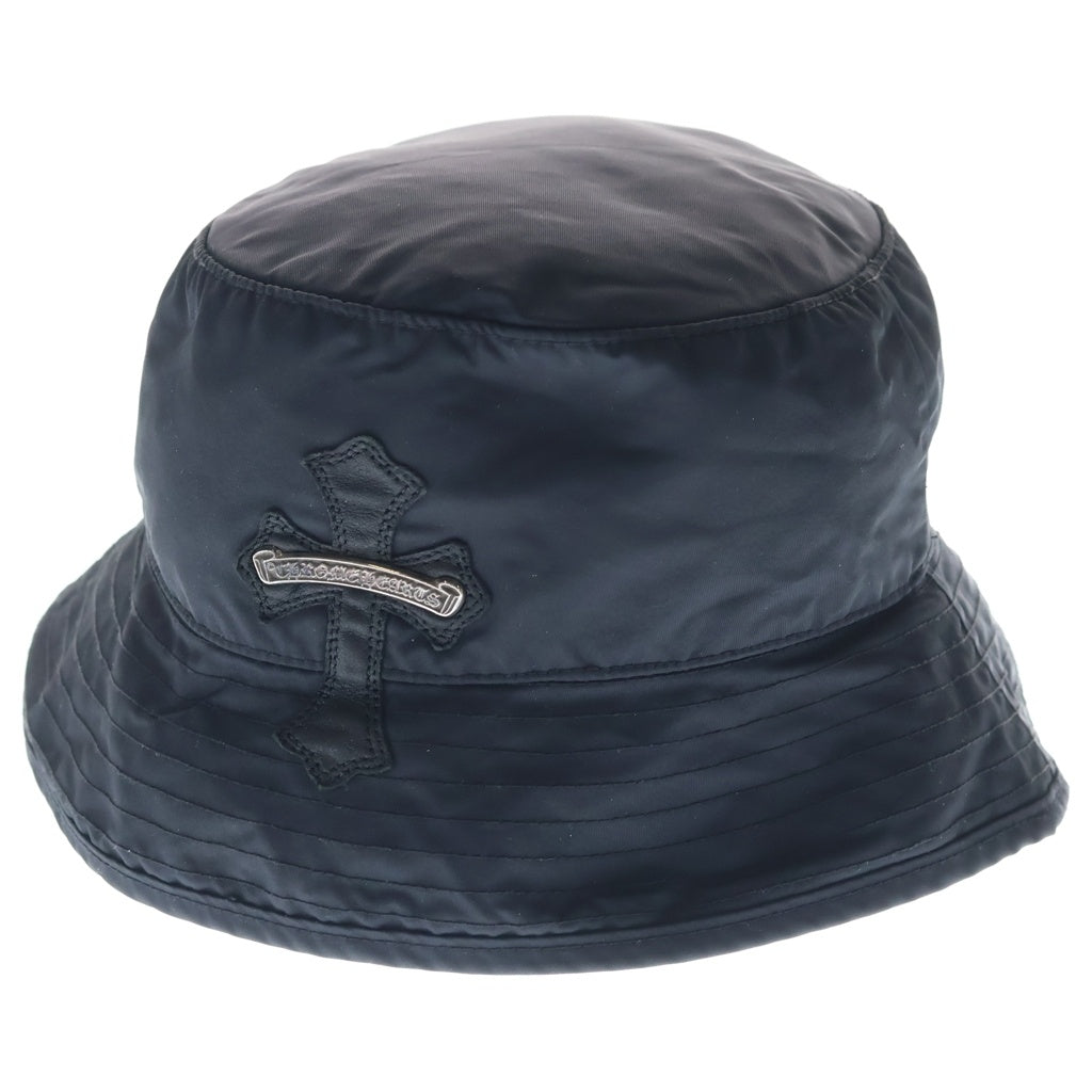 CHROME HEARTS(クロムハーツ) HAT U CHUM FBRC クロスパッチ付きナイロンバケットハット ブラック